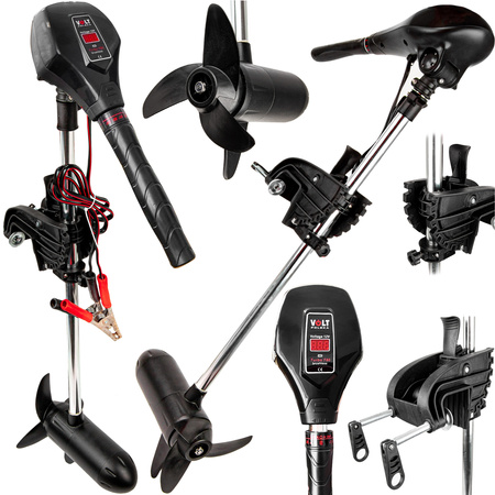 Silnik elektryczny zaburtowy do pontonu łodzi 80lb akumulator prostownik VOLT POLSKA