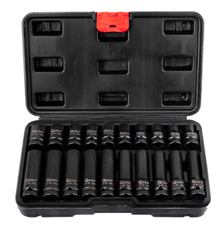 Zestaw nasadki udarowe nasadowe 1/2" 10-19mm 20el GEKO