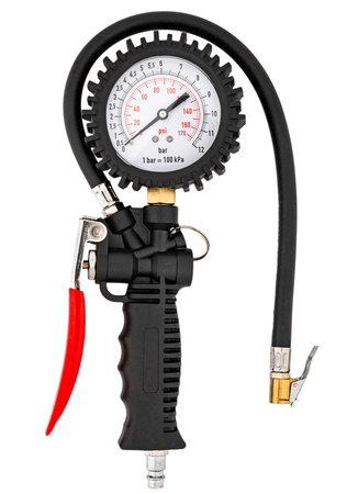 Pistolet do pompowania kół z manometrem 12 bar FALON-TECH