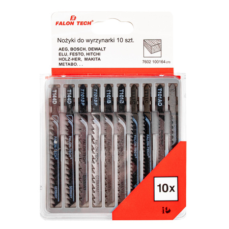 Noże brzeszczoty do wyrzynarki (10 sztuk) FALON-TECH