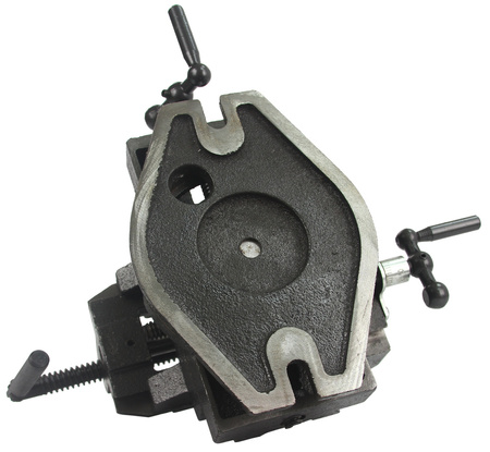 Imadło maszynowe krzyżowe dwuosiowe obrotowe 100mmMAR-POL