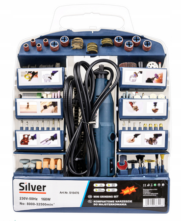 Mini szlifierka drill multiszlifierka wielofunkcyjna frezarka 160w 300 el SILVER