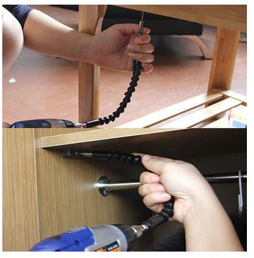 Przedłużka elastyczna do bitów wkrętarki 1/4" 30 cm GEKO