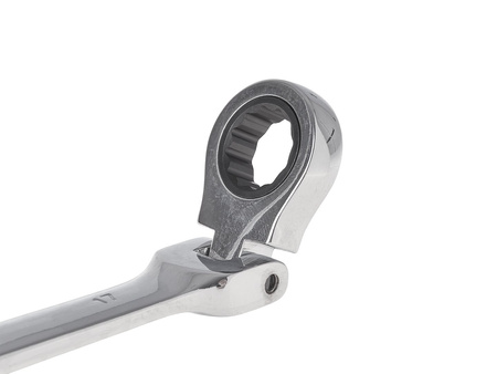 Klucze płasko oczkowe z grzechotką łamane zestaw 8-19mm 12EL GEKO