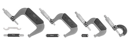 Zestaw mikrometry 0-100 mm zestaw 4 szt mikrometr + box FALON-TECH