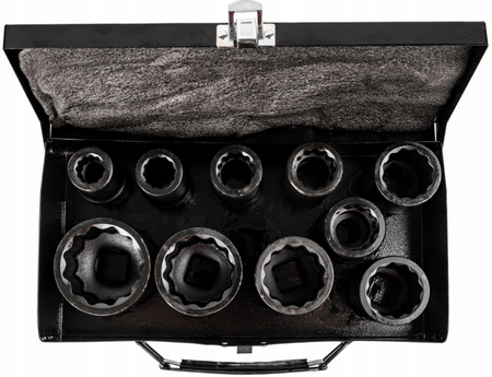 Zestaw nasadki udarowe nasadowe głębokie do klucza pneumatycznego 3/4" 17-46mm 12-k 10el JCB