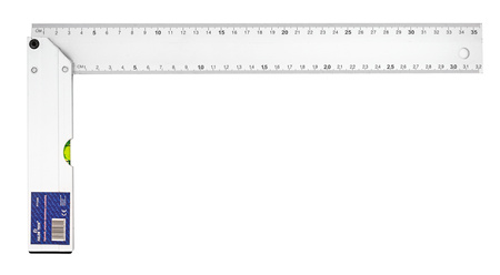 Aluminiowy kątownik z poziomicą przymiar stolarski miarka linijka 350 mm FALON-TECH