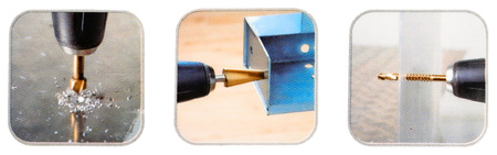 Wiertła uniwersalne do stali metalu rozwiertak pogłębiacz stożkowy 4el FALON-TECH