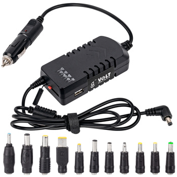Zasilacz samochodowy do laptopów (uniwersalny) 90W 12V/24V VOLT POLSKA
