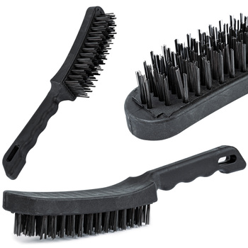 Szczotka druciana stalowa 6 rzędów FALON-TECH